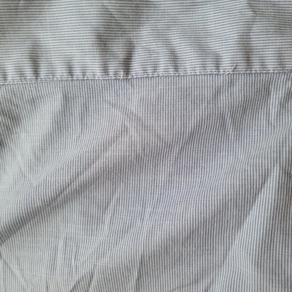 EUC Chef Works Contemporary Button Up Shirt Blue & White Striped Size Small - Picture 8 of 8